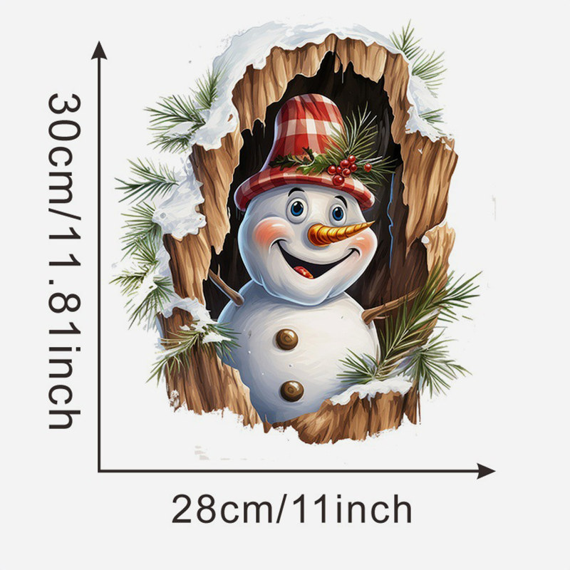 3D jultomtens släde väggklistermärke