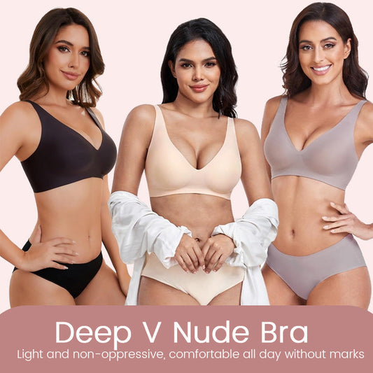 Soutien-gorge nude décolleté en V profond