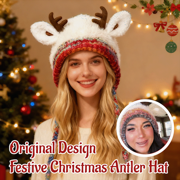 🎅 Festlig julhatt med horn i originaldesign