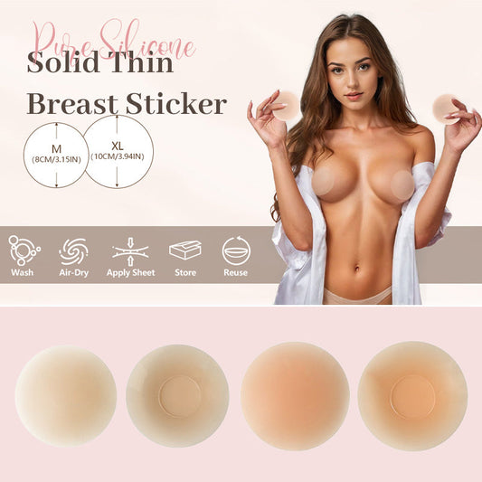 Autocollant de poitrine fin et solide en silicone pur