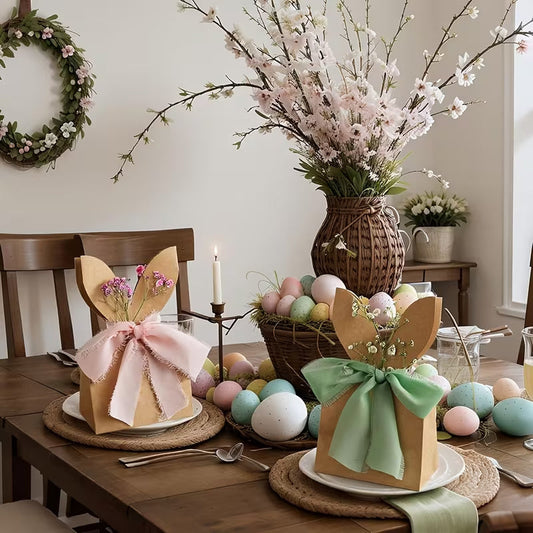 🐰 Påskhare-presentpåsar i kraftpapper