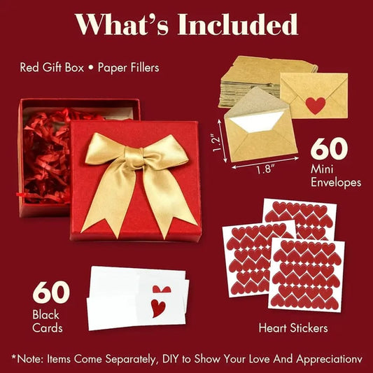 💌DIY Kärleksbrevlåda - Mini tomma kort och kuvert till honom/henne💕