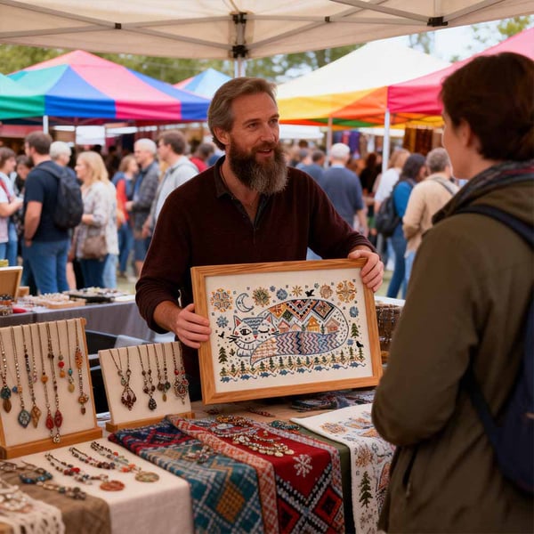 🐱 Korsstygnskit med vinterkatter