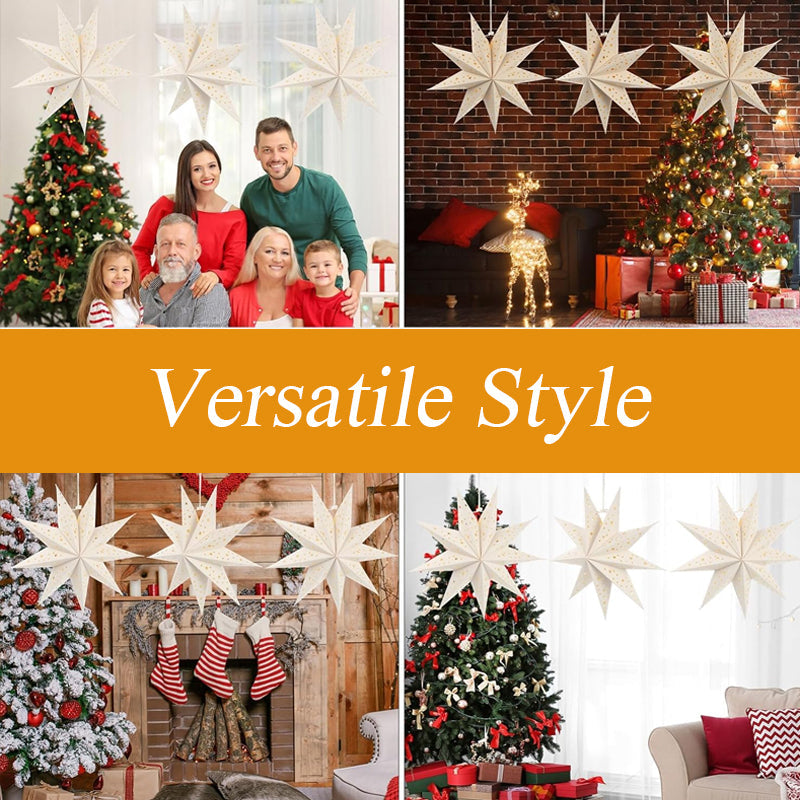 Stjärnklara julhängande lampor