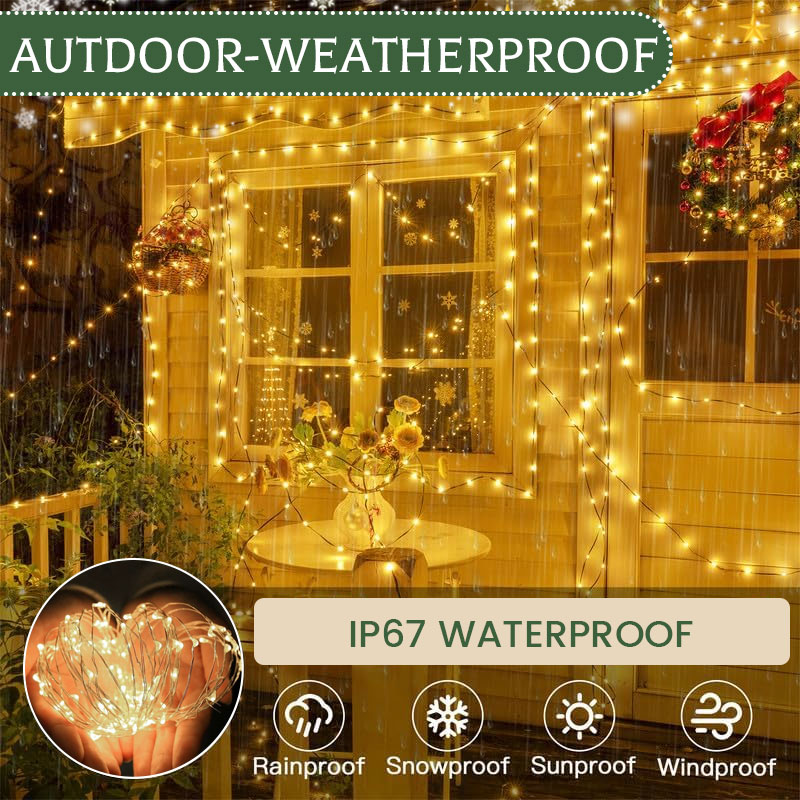 Ljusslinga med koppartråd och smällare