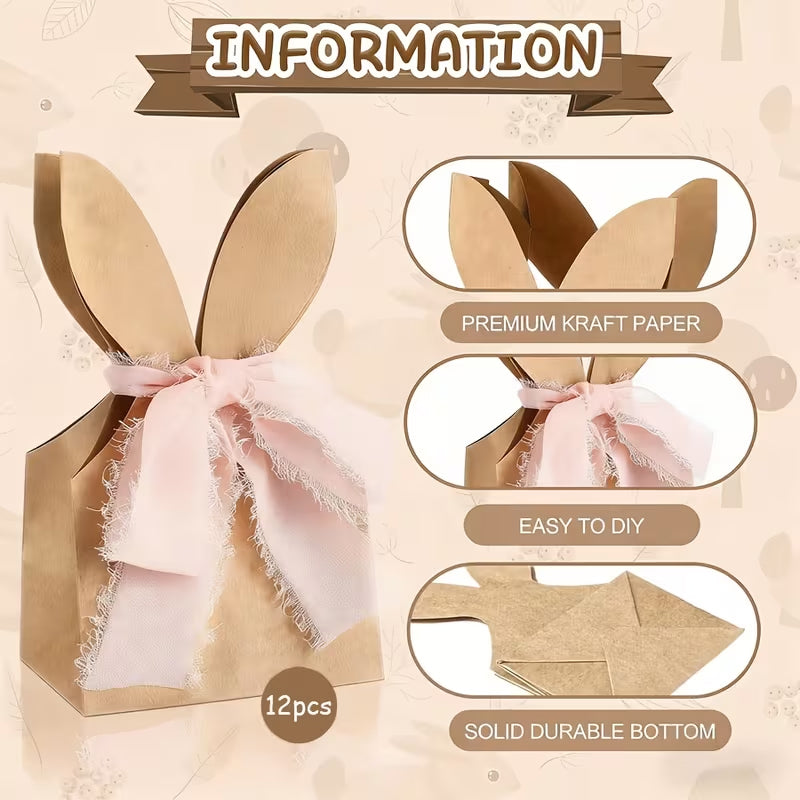 🐰 Påskhare-presentpåsar i kraftpapper