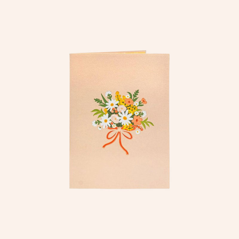 💐 Pop-up-kort med vildblommor för alla hjärtans dag