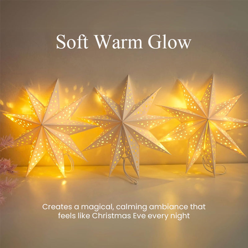 Stjärnklara julhängande lampor