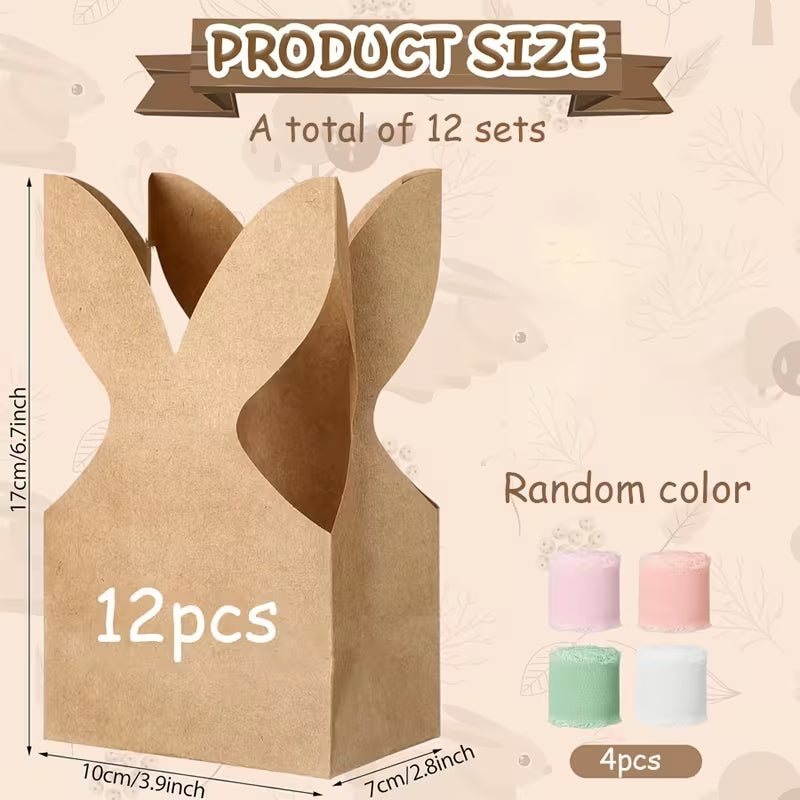 🐰 Påskhare-presentpåsar i kraftpapper