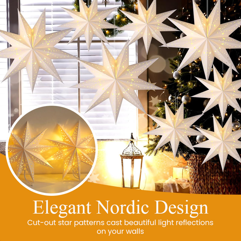 Stjärnklara julhängande lampor