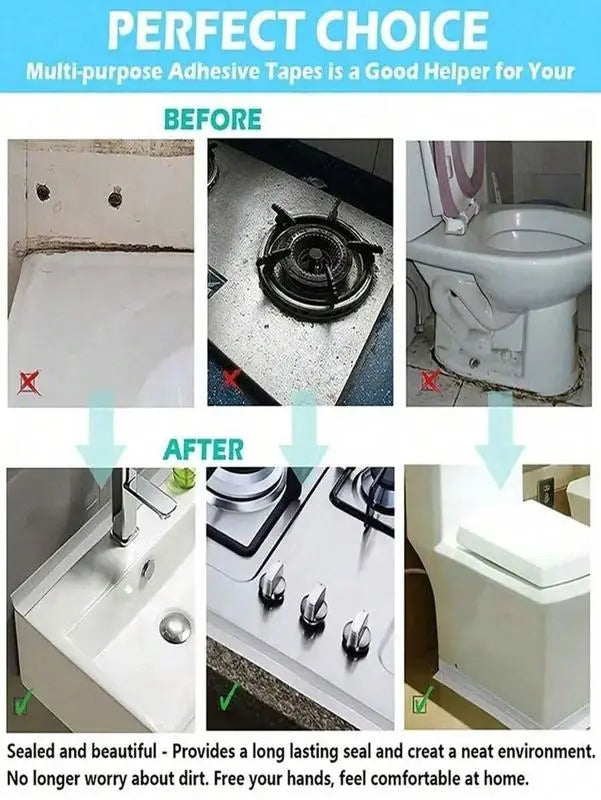 Vattentät fogtejp 3,2 m självhäftande tätningsremsa